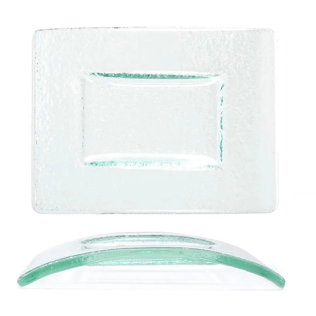 Turgla 05-004-15CLR Rectangular Glass Dinner Plate, 6" x 4", Clear Finish, Smallware Tabletops