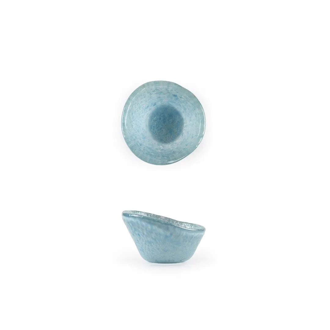 Turgla 10-029-06BBL Glass Ramekin, 2.75" Dia x 1.5" H, 2 oz Blue Glass, Smallware Accessory