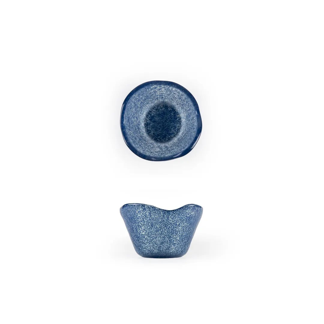 Turgla 10-029-06CBL Glass Ramekin, 2.75" Dia x 1.5" H, 4 oz Capacity, Blue Round Glass