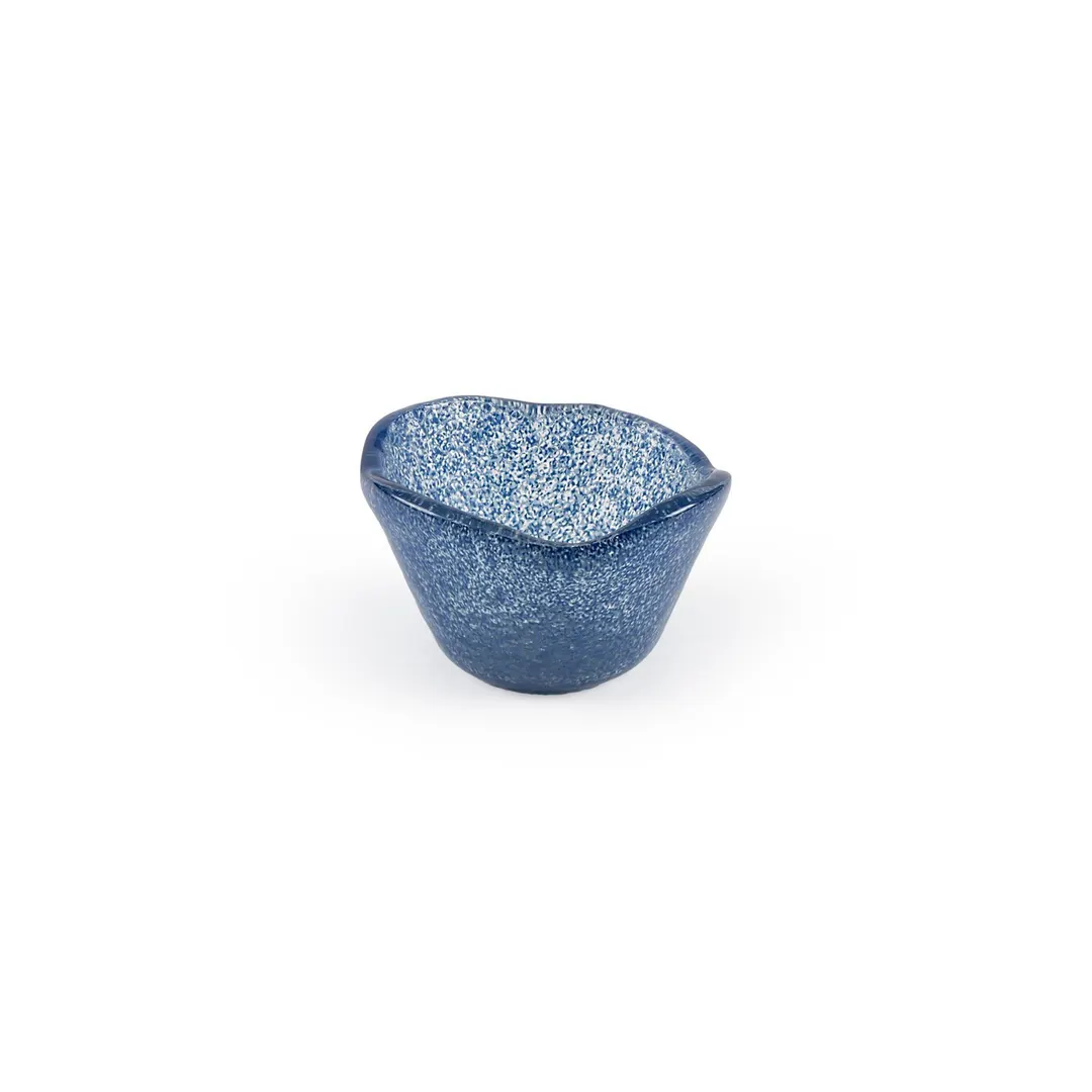 Turgla 10-029-09CBL Glass Ramekin, 3.25" Diameter x 2" Height, 4 oz Capacity, Round Blue Glass