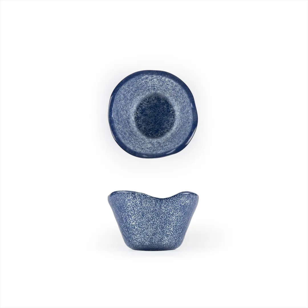 Turgla 10-029-09CBL Glass Ramekin, 3.25" Diameter x 2" Height, 4 oz Capacity, Round Blue Glass