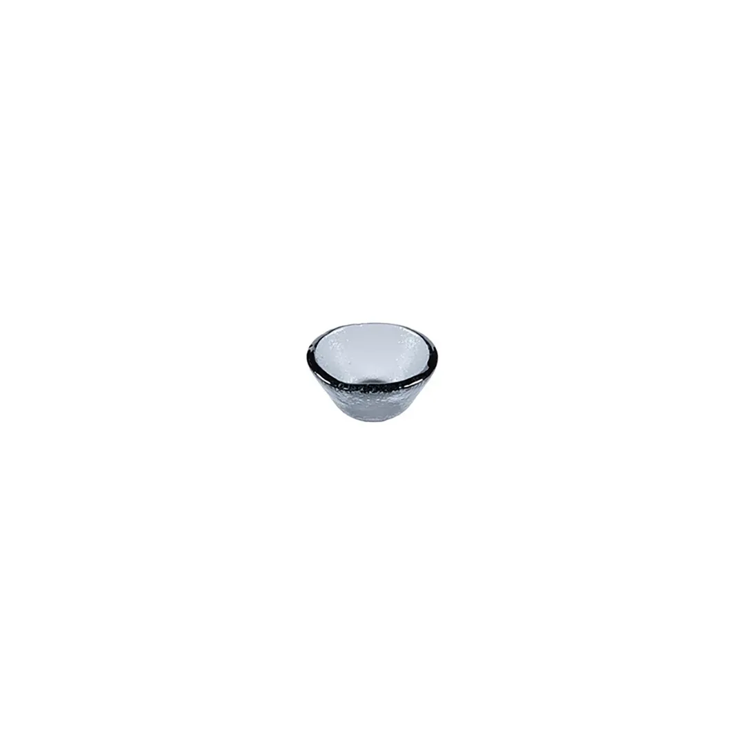 Turgla 10-029-09CHR Glass Ramekin, 3.25" Diameter x 2" Height, 4 oz Capacity, Round Black Glass