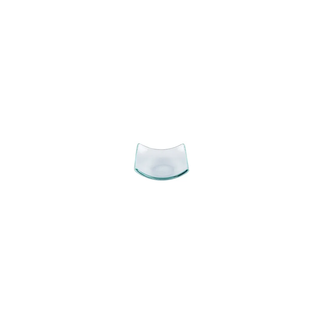 Turgla 10-031-09CLR Square Clear Glass Serving Bowl, 3.5" x 1.25", 3 oz Capacity