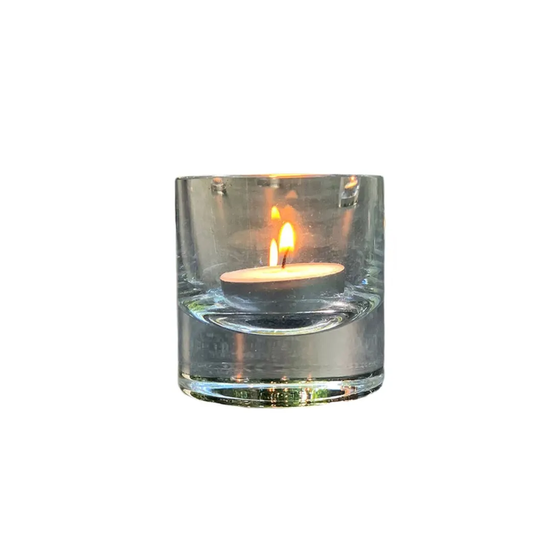 Turgla 16855 Decorative Senses Votive Candle Lamp, 2" Dia x 2" H, Clear Glass Round Votive