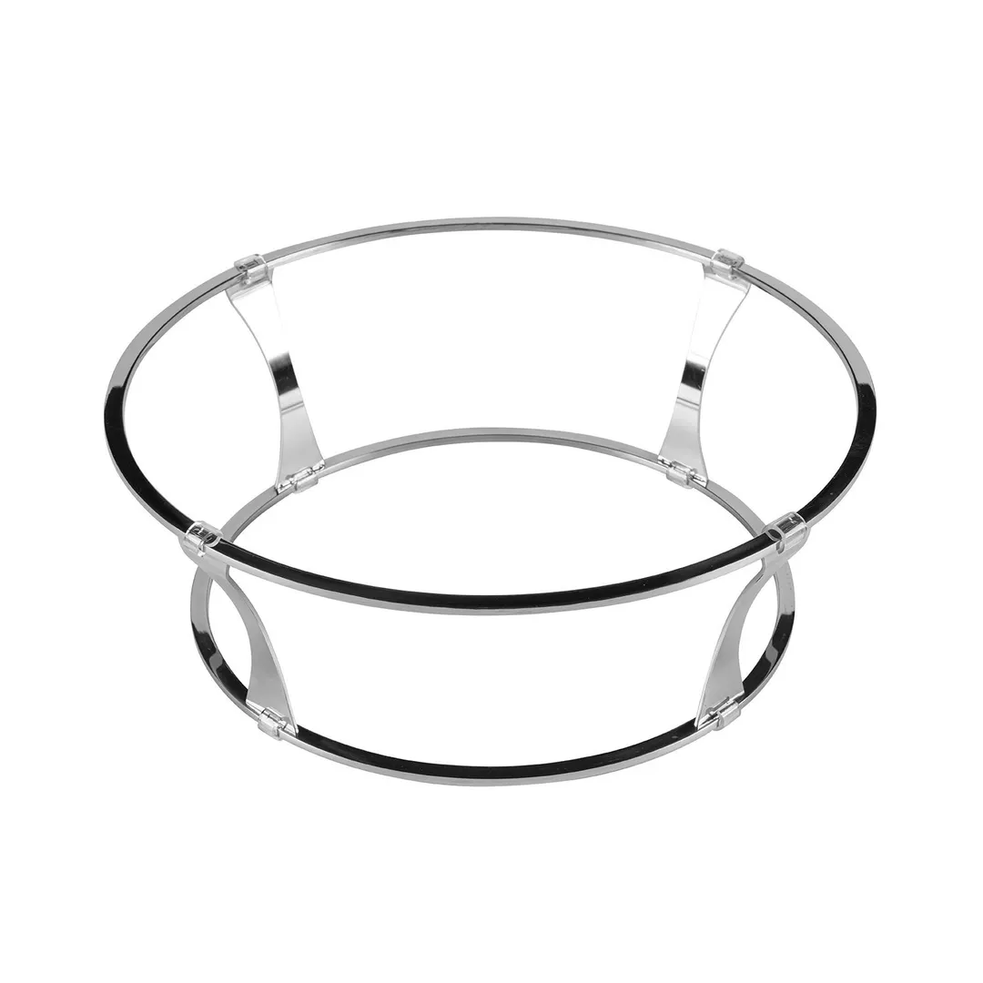 Turgla BM4110 Display Riser, Round 12" Dia x 4.25" H, Silver Stainless Steel, 4" Height