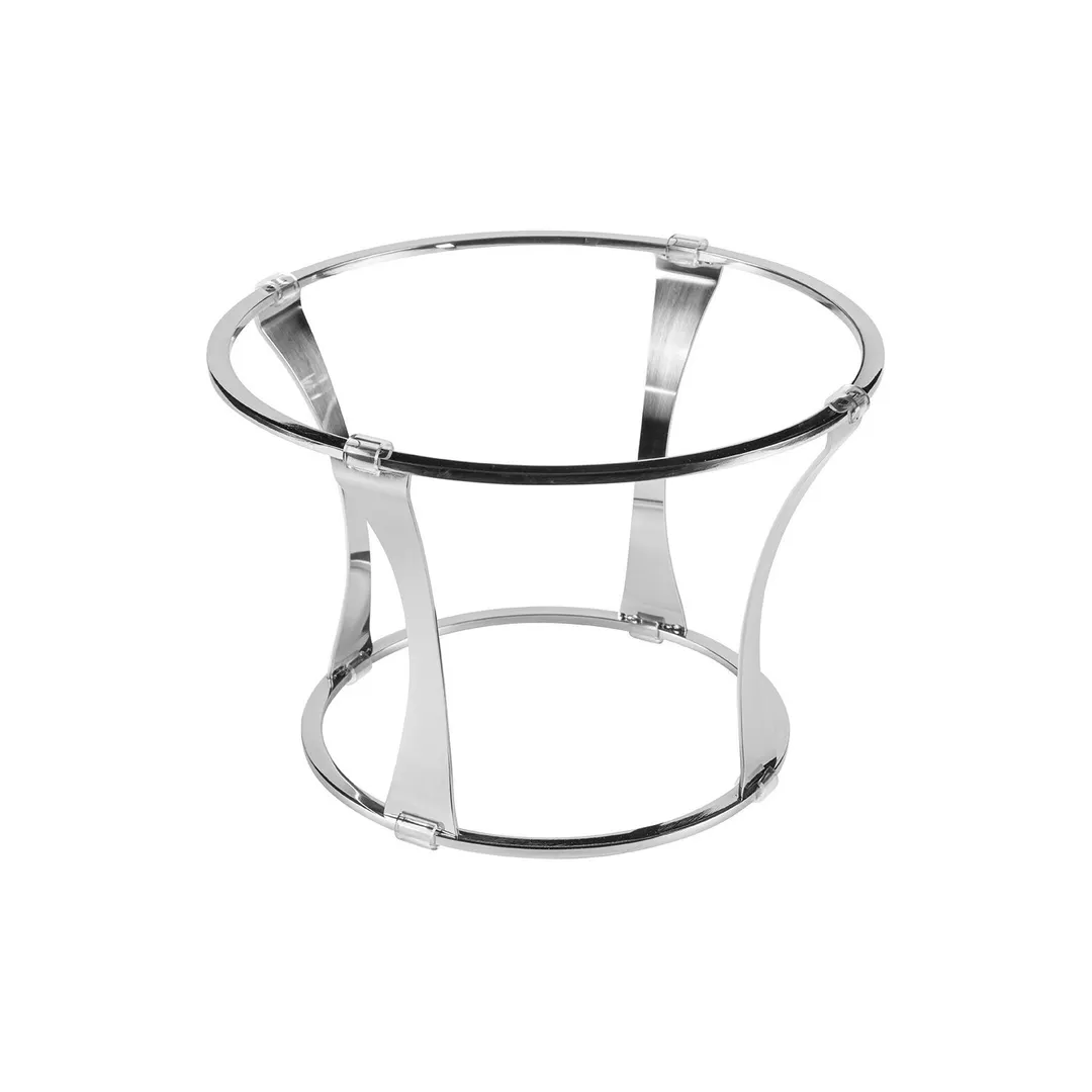 Turgla BM4112 Round Stainless Steel Display Riser, 11.5" Dia x 5.75" H, Height 5"-8", Silver Finish