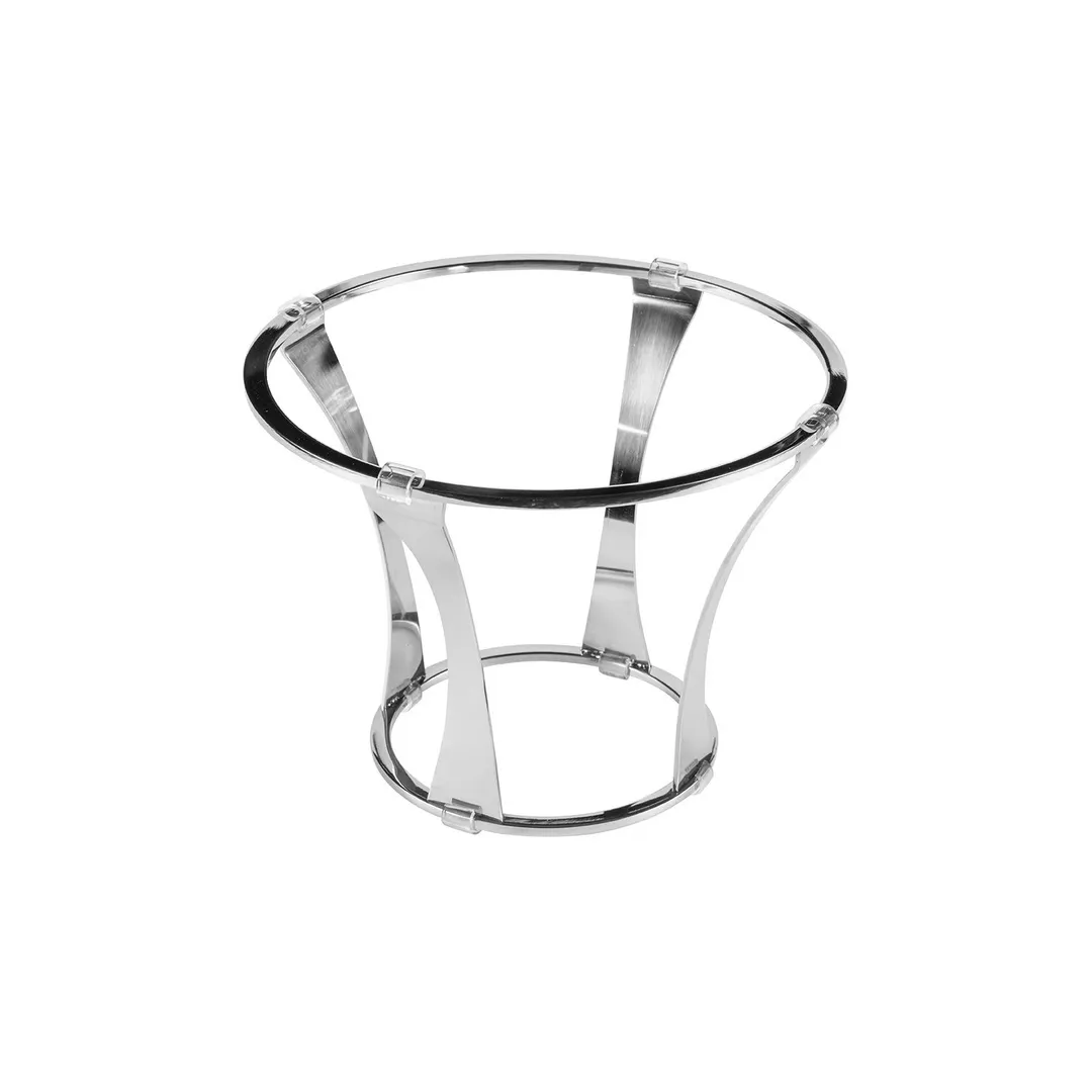 Turgla BM4113 Metal Display Riser, Round 8" Diameter x 5.75" Height, Silver Stainless Steel Finish