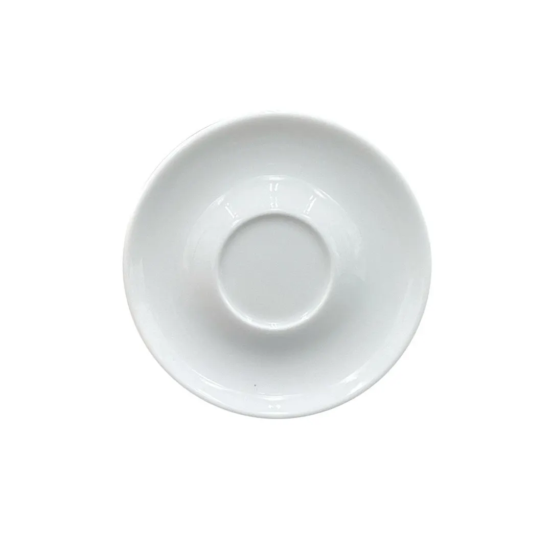 Turgla BST01CT00 Delta‑Coupe Round White Porcelain Saucer, 6" Diameter, 5.5‑5.99" Size, Elegant Dinnerware Piece