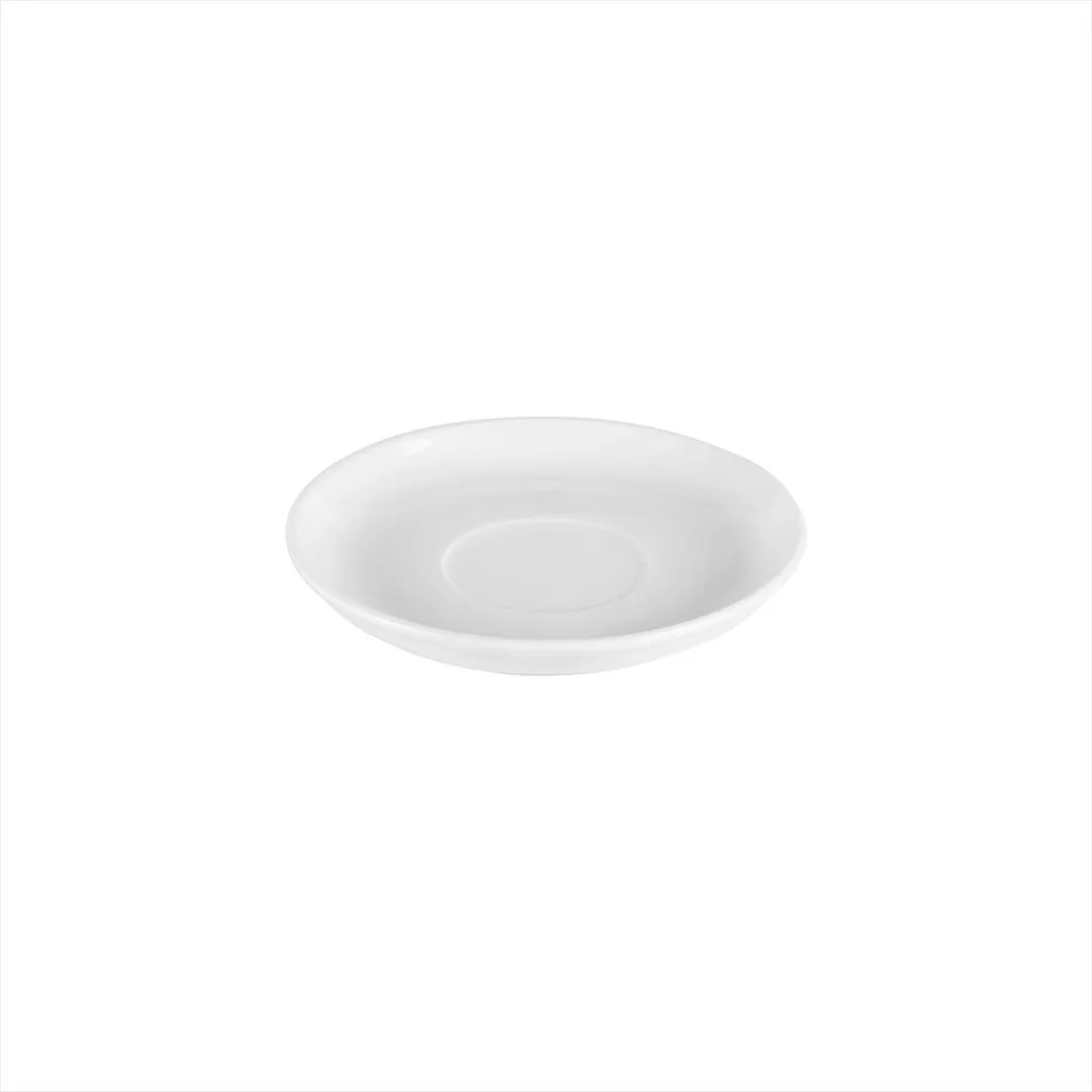 Turgla EO01CT00 Delta‑Coupe Round White Porcelain Saucer, 5.75" Diameter – Elegant Dinnerware Piece