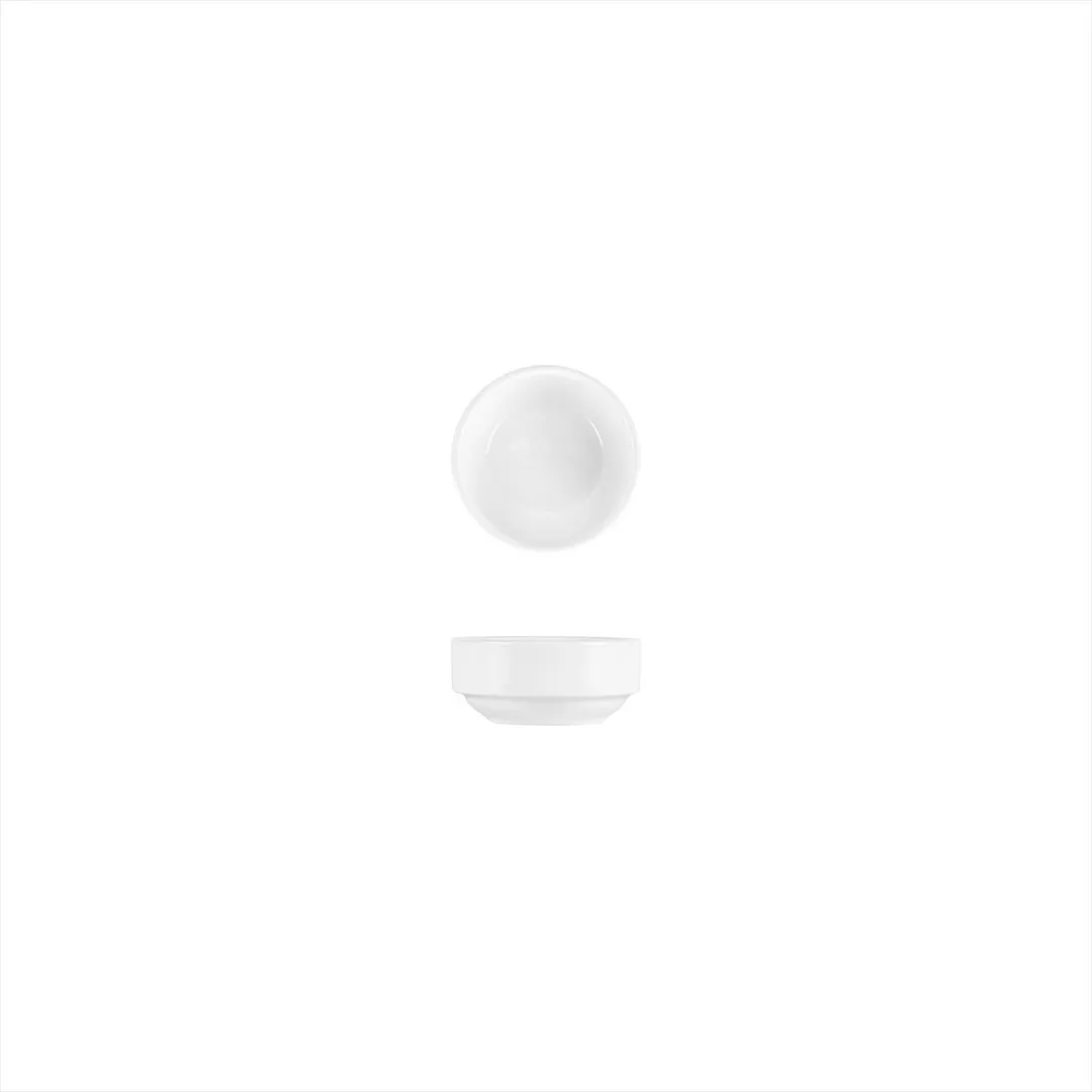 Turgla EO08JK00 - China Ramekin Sauce Cup, 3" Dia x 1.25" H, 3 oz, Round White Porcelain