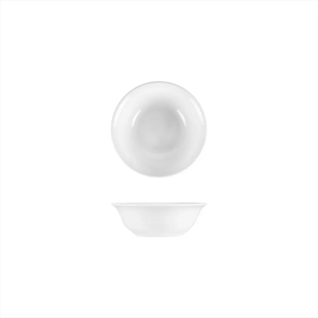 Turgla EO14KK00 - White Porcelain Fruit Dish Bowl, 5.5" Dia x 1.75" H, 10 oz, 6" Dinnerware