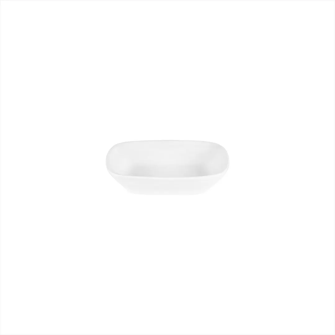 Turgla EO17KR00 Delta-Coupe Deep Plate, 6.5" W x 4.75" D x 1.5" H, 12 oz Capacity, Rectangular White Porcelain