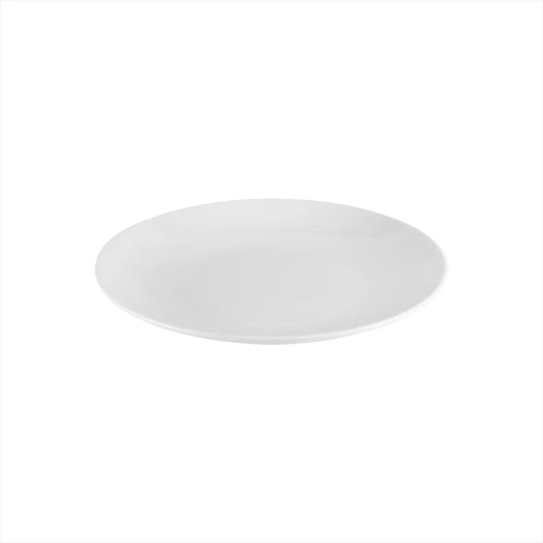 Turgla EO30DU00 - Delta Coupe Round Plate, 11.75" Diameter, White Porcelain, Rolled Edge, Coupe Rim