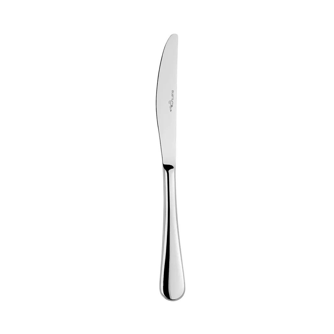 Turgla ETE1620-5 Dinner Knife, 9.25" Length, Solid Handle, 18/10 Stainless Steel Silver Finish