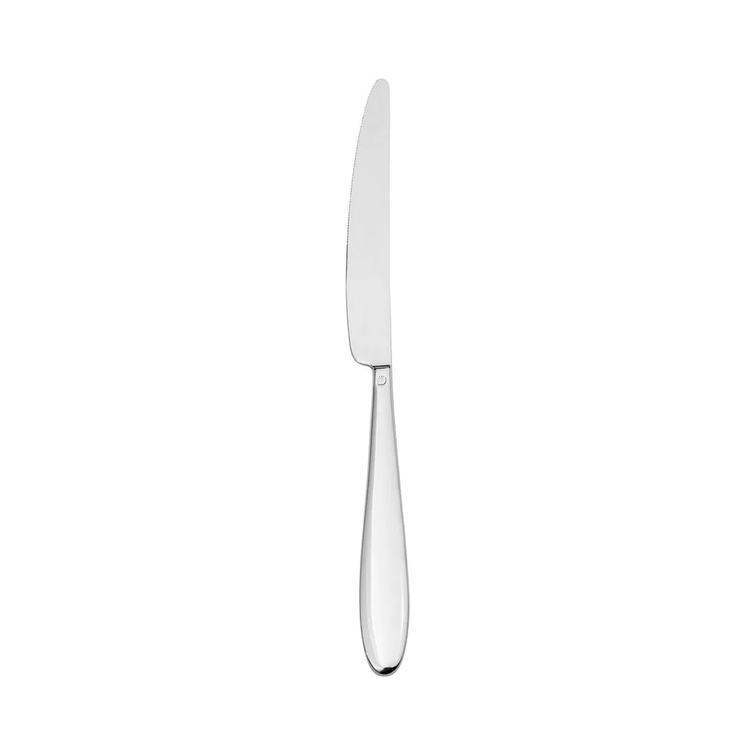 Turgla ETE1820-5 Flatware Anzo Dinner Knife, 9.25" Silver, 18/10 Stainless Steel Solid Handle
