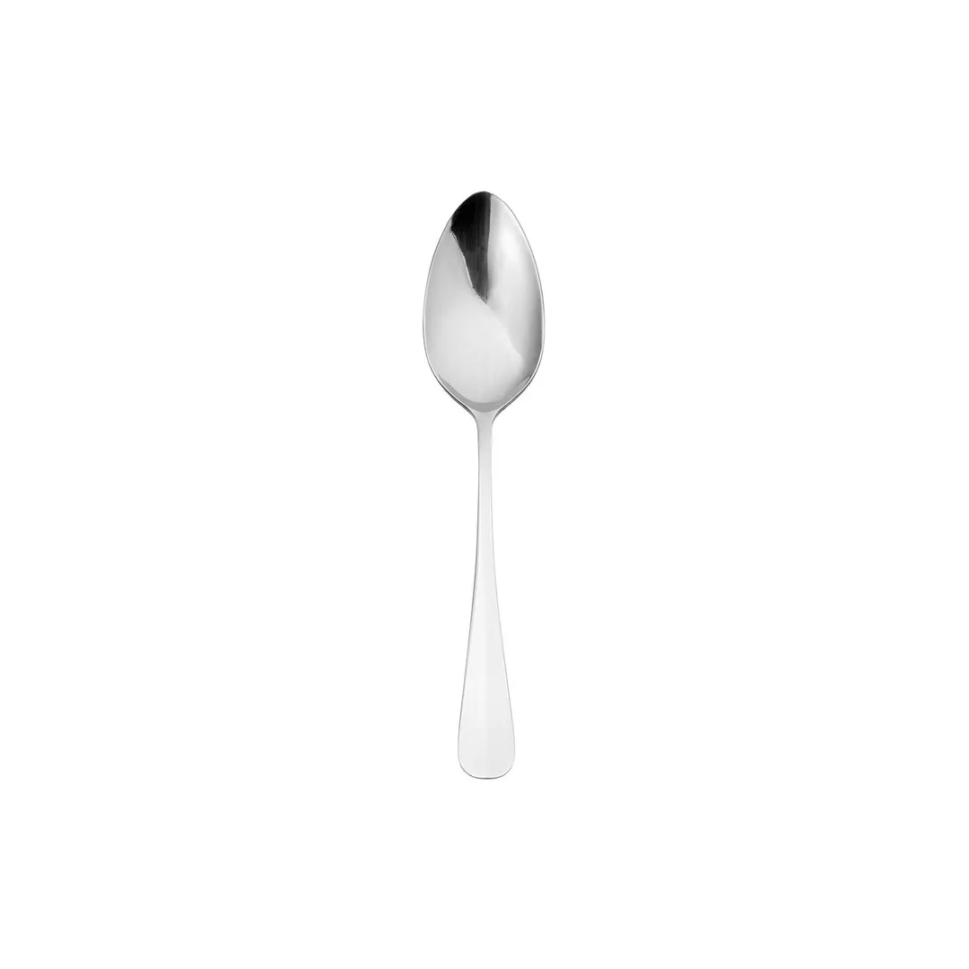 Turgla ETE2611-15 Flatware Soup Spoon, 7" Silver Baguette Dessert Spoon, 18/10 Stainless Steel