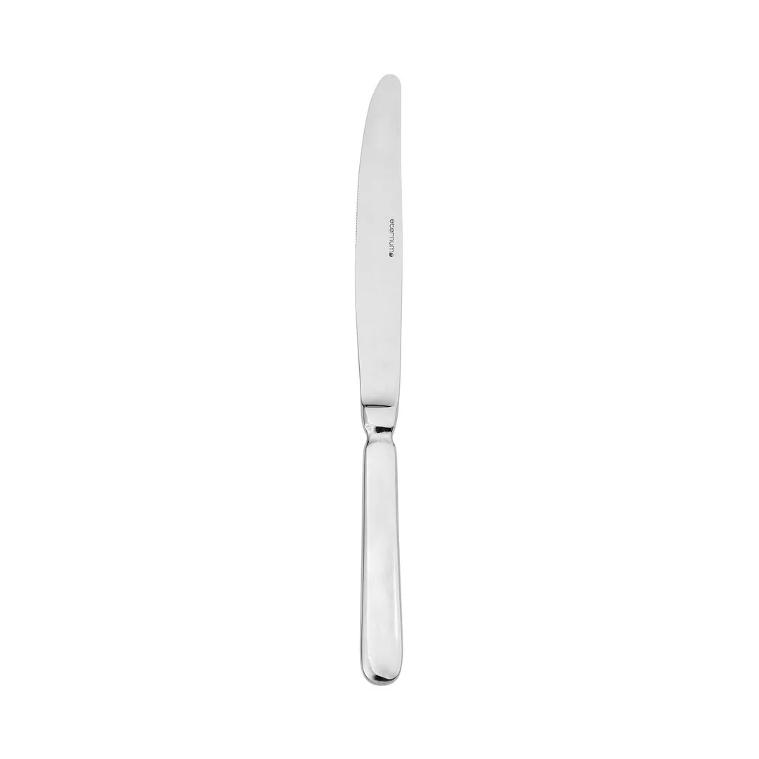 Turgla ETE2611-5 Flatware Dinner Knife, 9.5" Silver, 18/10 Stainless Steel Solid Handle - 1/Each