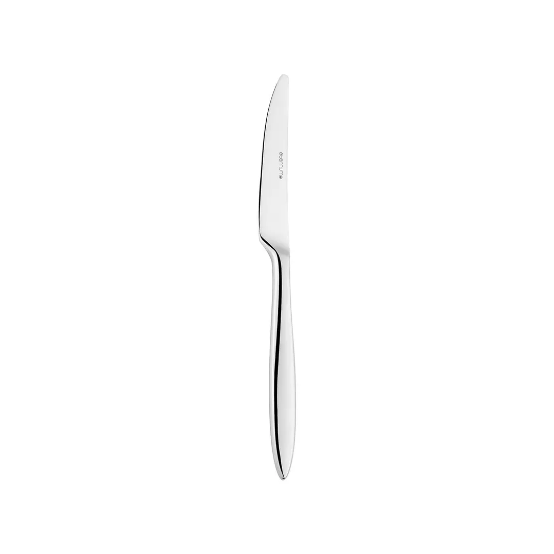 Turgla ETE977-5 Flatware Sonate Dinner Knife, 8.5" Silver Mono, 18/10 Stainless Steel Solid Handle