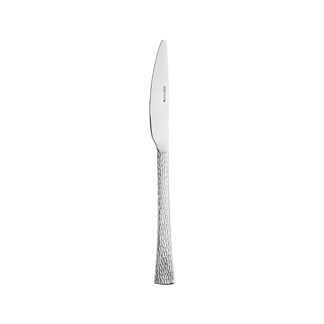 Turgla ETE983-5 Artesia Dinner Knife, 8.75" Silver Mono Blade, 18/10 Stainless Steel Solid Handle