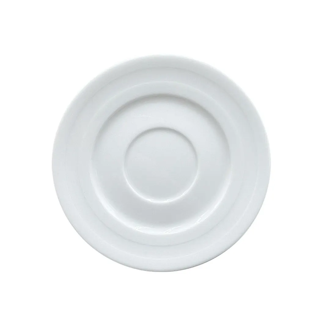 Turgla LIZ01CT00 - Round White Porcelain Saucer, 5.75" Diameter, Elegant Dinnerware Piece