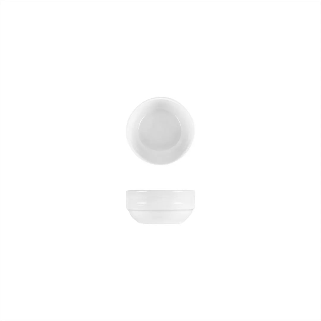 Turgla LIZ10JK00 - Round White Porcelain Bowl, 4" Diameter x 1.75" Height, 8 oz Capacity