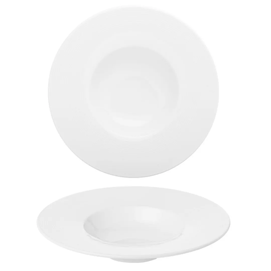 Turgla MDR26GCK00 - Round White Porcelain Bowl, 10.5" Diameter x 2" Height, 13‑Ounce Capacity