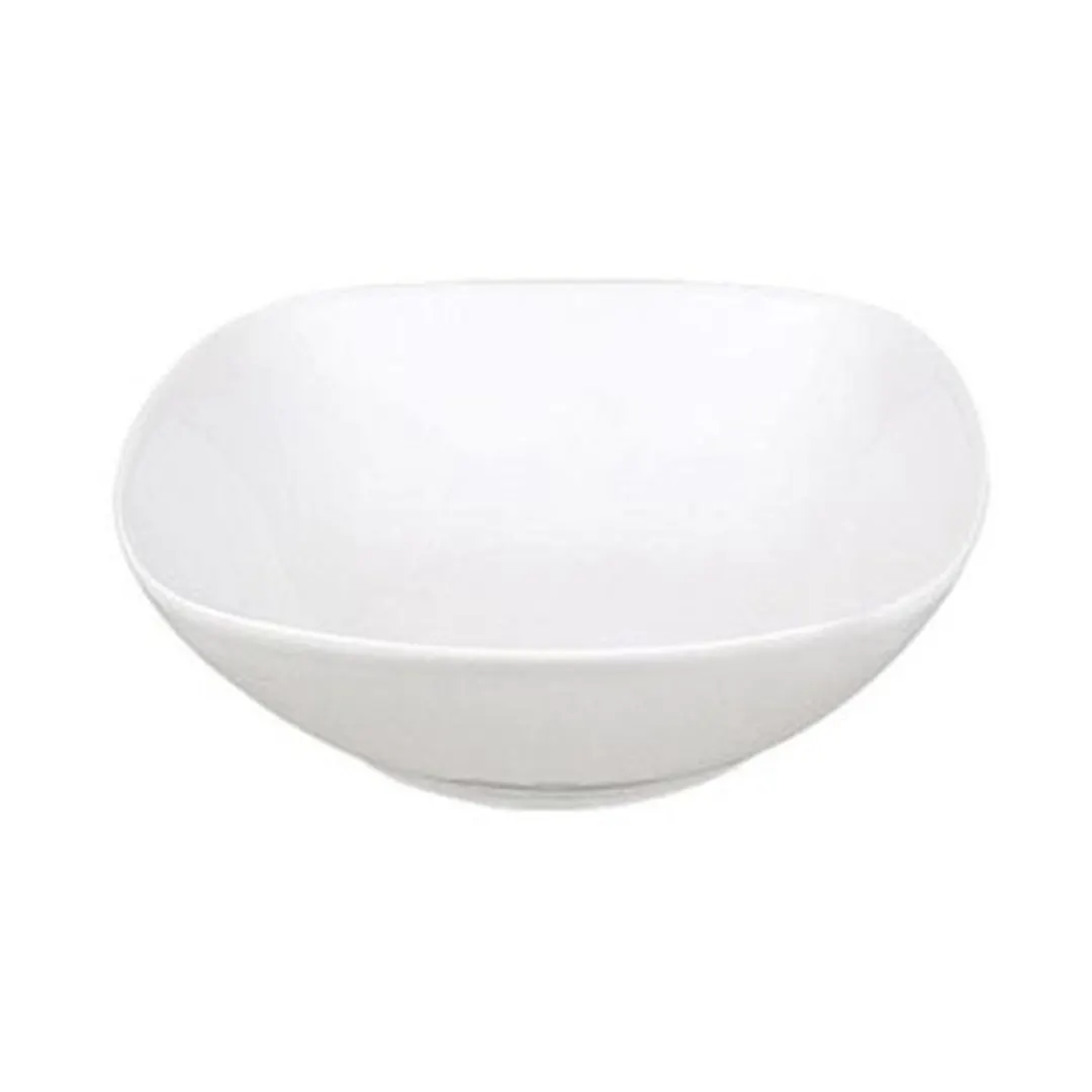 Turgla MMZ25KK00 Square White Porcelain Bowl, 8.25" x 8.25" x 2.5" (36 oz / 1.1 qt) General Usage