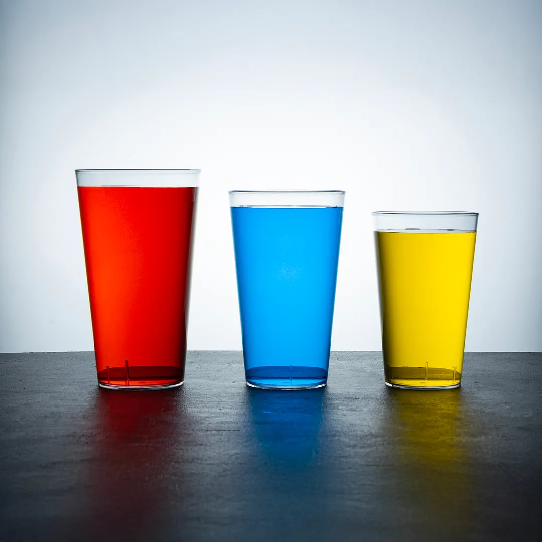 Turgla R-ECOCUP400CLR - 14 Oz Clear Polycarbonate Tumbler, 3.25" Dia x 5.25" H, Smooth Finish