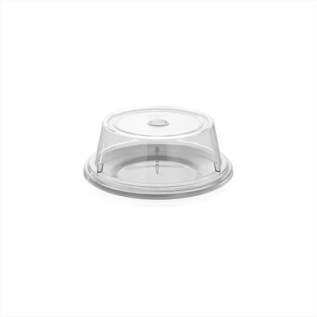 Turgla R‑SRVCVR172CLR Clear Polycarbonate Round Plate Cover, 6.75" Dia x 2.5" H, Plastic Cloche