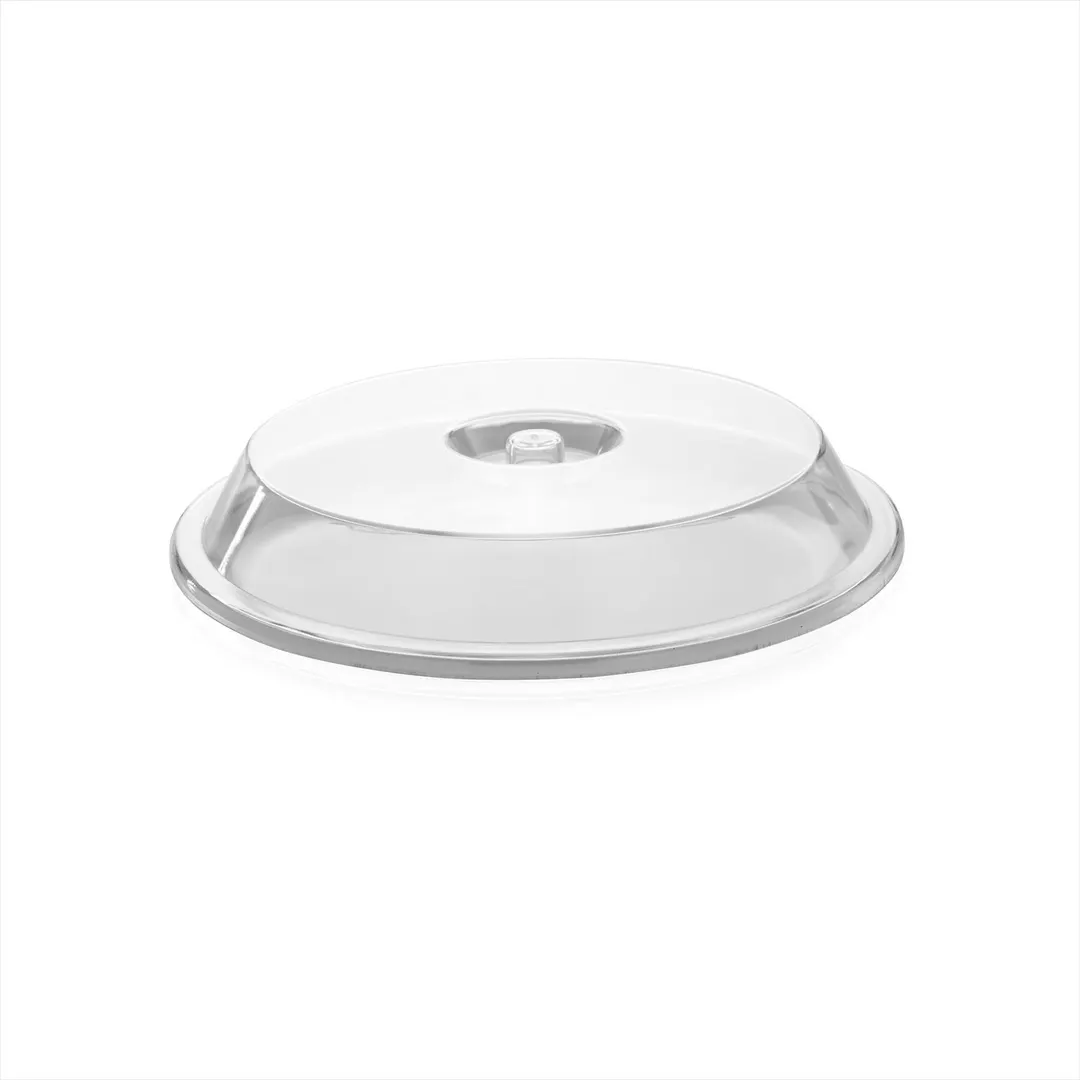 Turgla R-SRVCVR238CLR Round Clear Polycarbonate Plate Cover 9.25" Dia x 1.5" H Clear Plastic Cloche