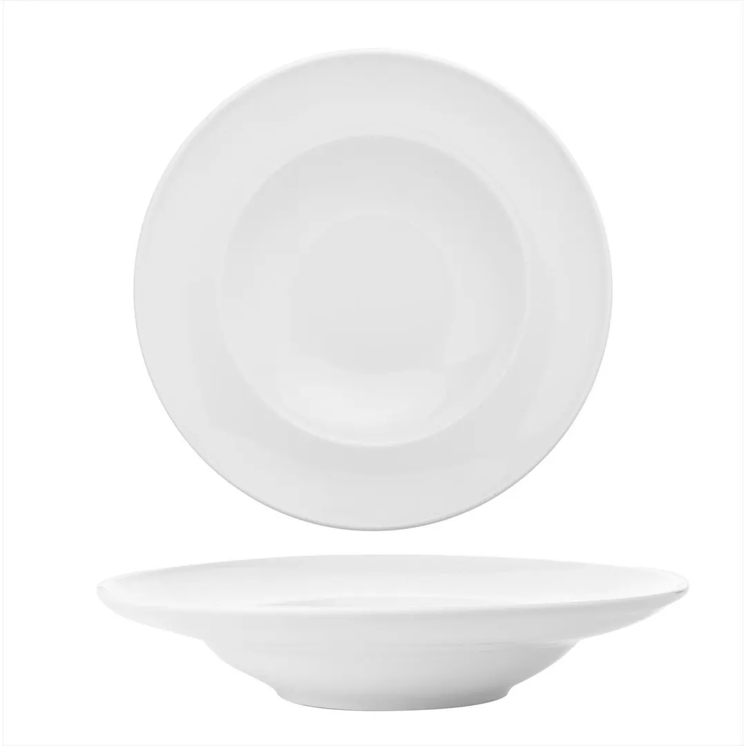 Turgla RN30CK00 - Round White Porcelain Bowl, 11.75" Diameter x 2.5" Height, 17 oz Capacity