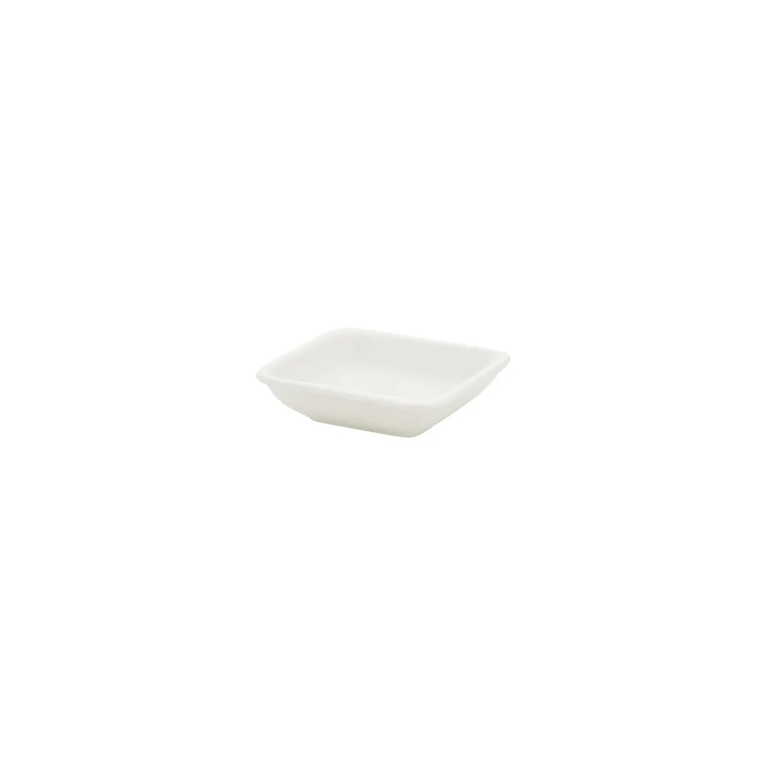 Turgla T-AR13KS-24 Square Porcelain Bowl, 4" Diameter x 3.5" Depth, Warm White, General Usage
