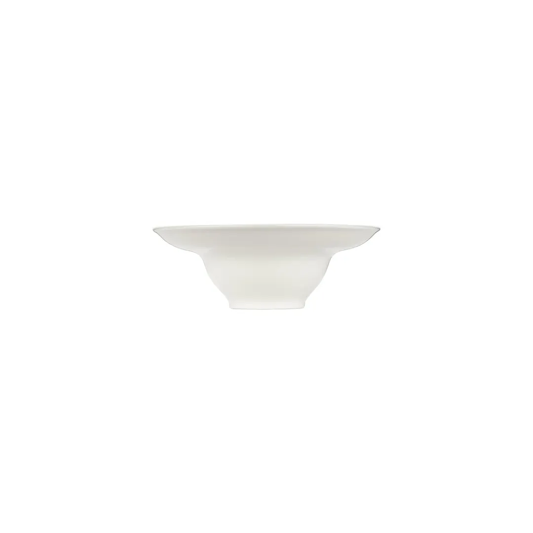 Turgla T-AT23CK-6 Gourmet Deep Round Plate, 9" Diameter, 15 oz Capacity, Warm White Porcelain