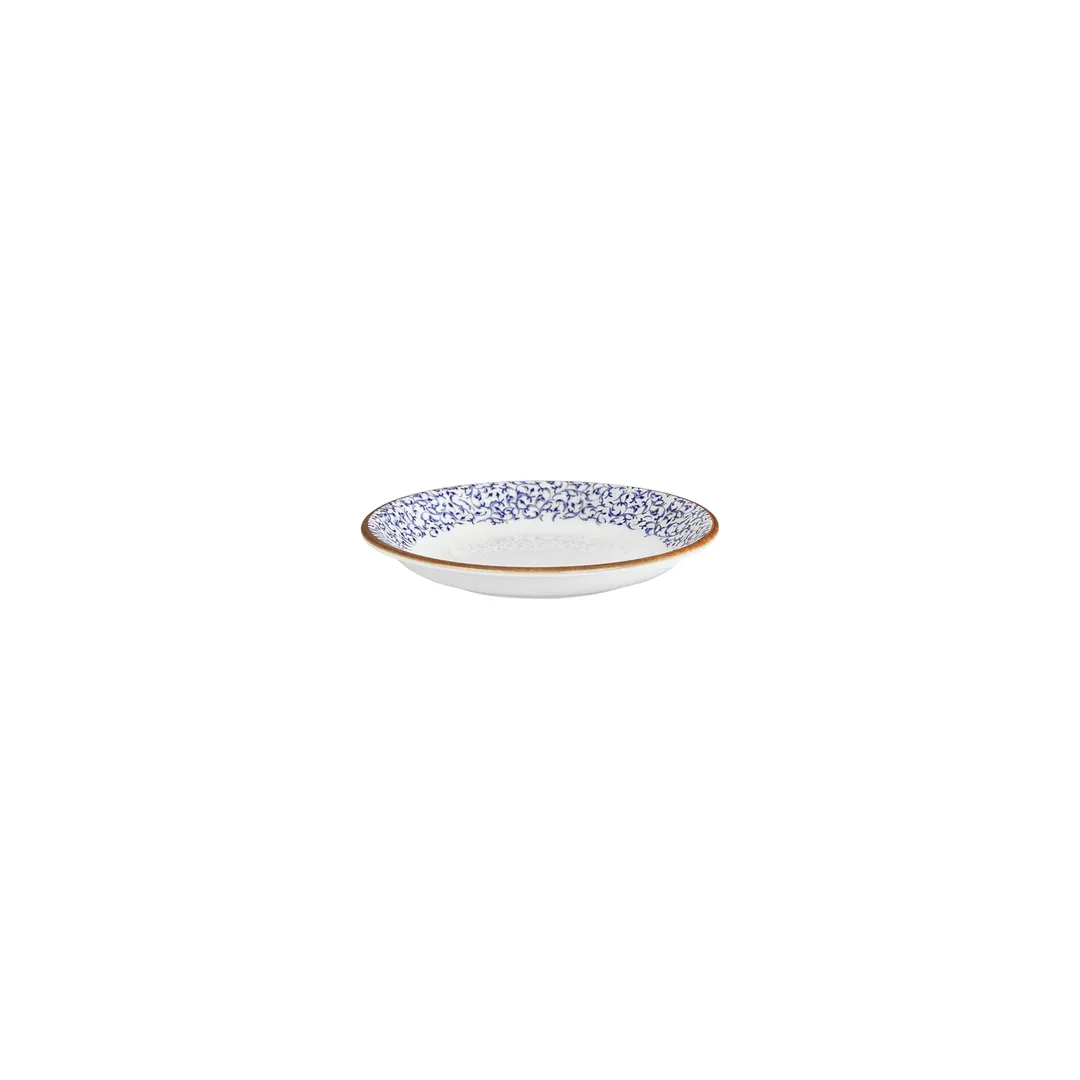 Turgla T-EAZT13CK-24 Deep Rim China Plate, 5" Round Blue Porcelain, 5 oz Capacity