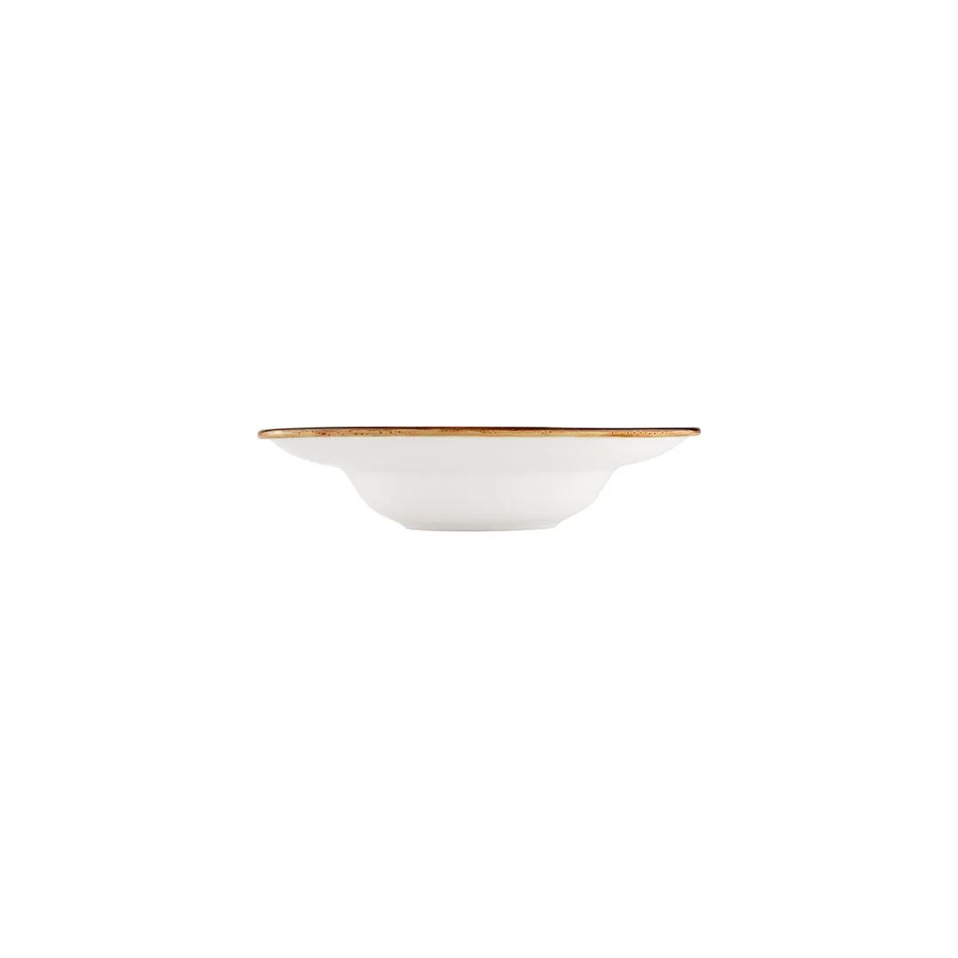 Turgla T-ECZT25CK-6 Edera Cobalt Deep Plate, 9.75" Round Porcelain Dinner Plate, 14 oz Blue Rim