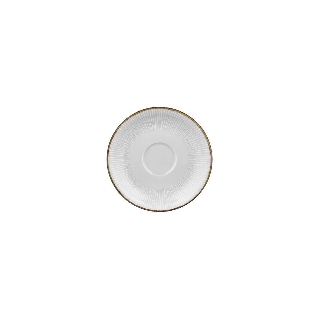 Turgla T-GREZT01CT-24 Grace Saucer, 6.25" Diameter Round Brown Porcelain Dinnerware