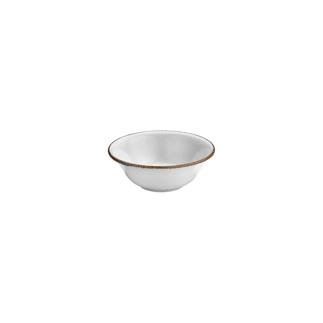 Turgla T-GREZT16KS-12 Round Porcelain Bowl, 6.25" Diameter, 17 oz Capacity, Brown, Dining