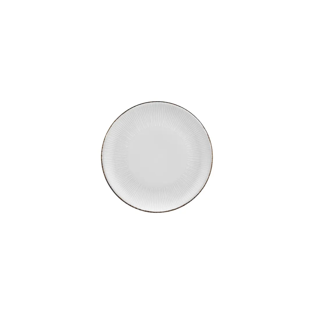 Turgla T-GREZT19DZ-12 Grace Round China Plate, 7.5" Diameter, Brown Porcelain Dinnerware