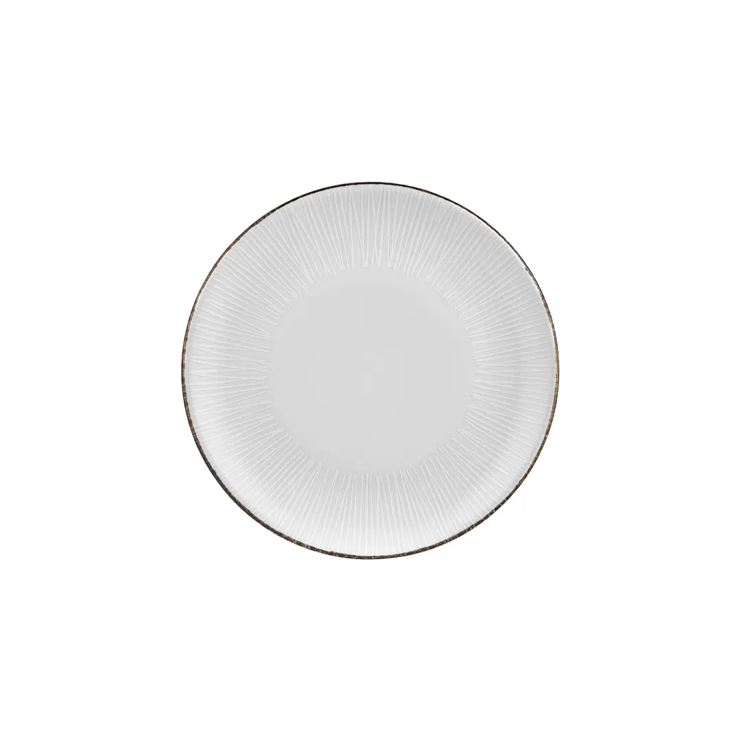Turgla T-GREZT27DZ-12 Grace Round China Plate, 10.75" Diameter, Brown Porcelain Dinnerware