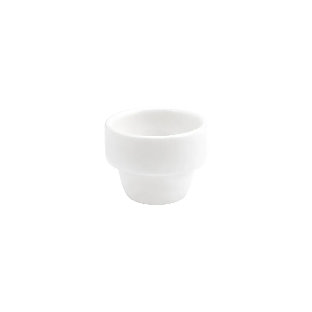 Turgla T-GT01YM-24 Banquet Egg Cup, 2.25" Diameter Round Warm White Porcelain Tabletop