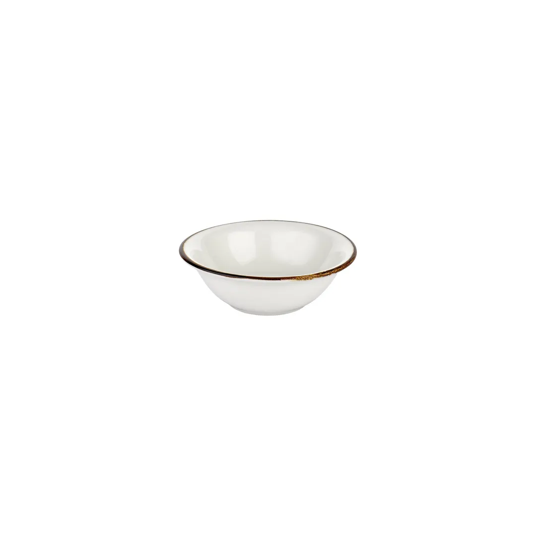 Turgla T-HAGLZT16KS-12 - Round Porcelain Bowl, 6.25" Diameter, 17 Oz Capacity, Brown Gleam Finish