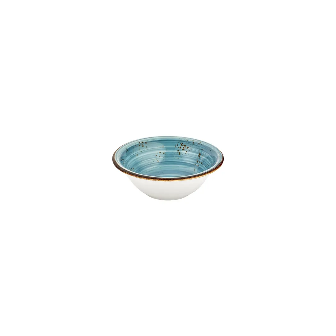 Turgla T-HAINZT16KS-12 Round Porcelain Bowl, 6.25" Diameter, 17 Oz Capacity, Turquoise Finish
