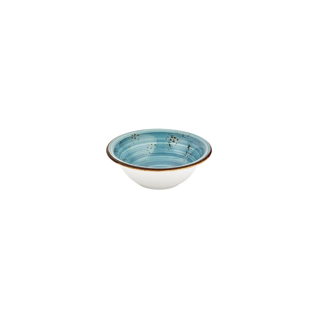 Turgla T-HAINZT16KS-12 Round Porcelain Bowl, 6.25" Diameter, 17 Oz Capacity, Turquoise Finish