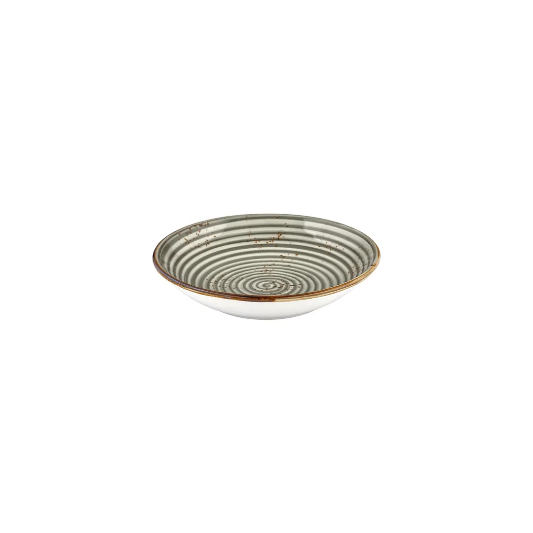Turgla T-HASPFL23CK-6 Supreme Deep Plate, 9" Round Grey Porcelain, 34 oz Capacity