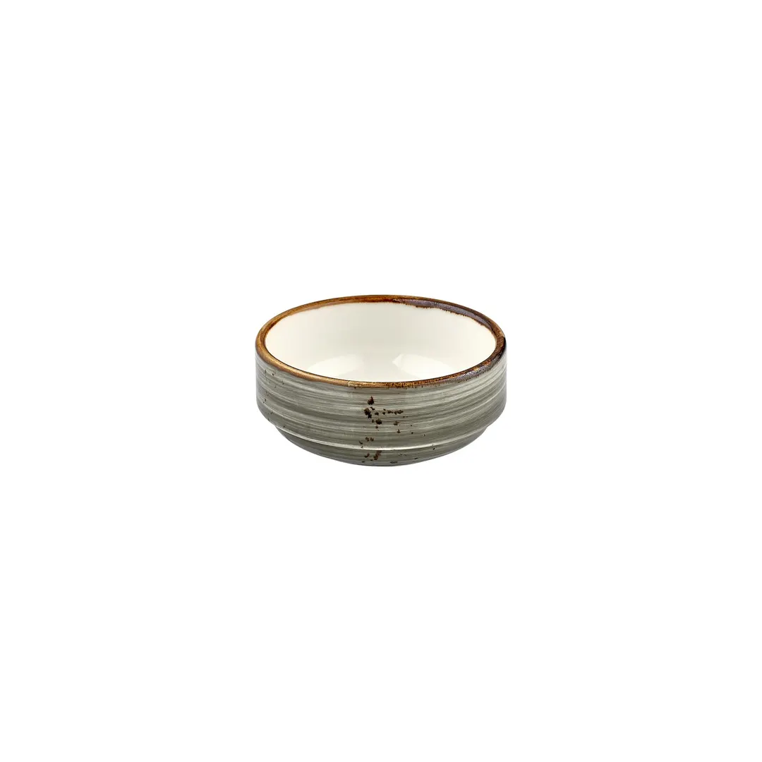 Turgla T-HASPGT14JO-12 Round China Bowl, 5.5" Diameter, 15 oz Grey Porcelain, General Use
