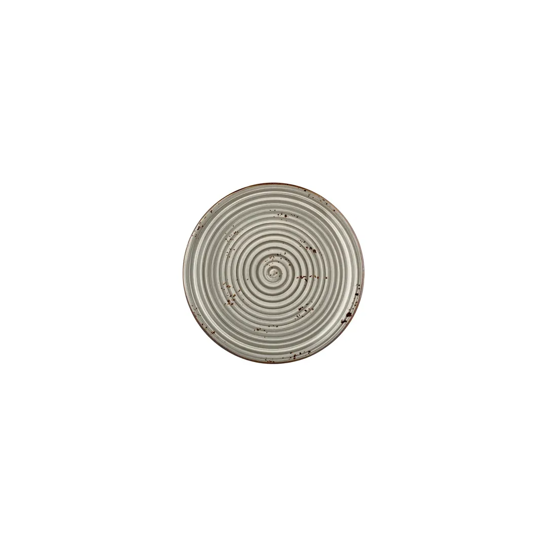 Turgla T-HASPZT17DZ-12 Supreme Round China Plate, 6.75" Grey Porcelain Dinnerware