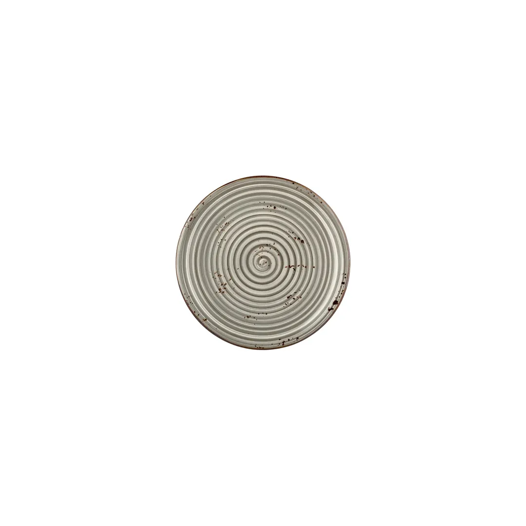 Turgla T-HASPZT17DZ-12 Supreme Round China Plate, 6.75" Grey Porcelain Dinnerware