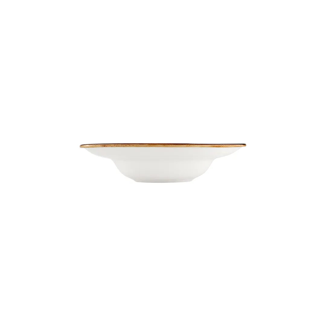 Turgla T-HASPZT27CK-6 Deep Round Plate, 10.75" Diameter, 17 oz Grey Porcelain with Deep Rim