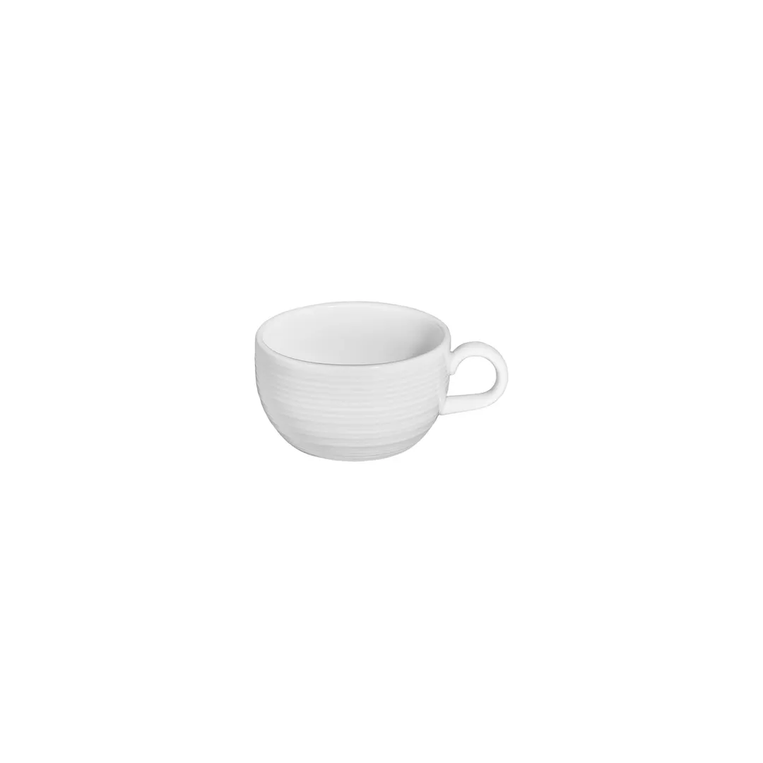 Turgla T-HL01CPF-12 Helix Cup, 4" Diameter, 9 oz Capacity, Round Warm White Porcelain Dinnerware Cup
