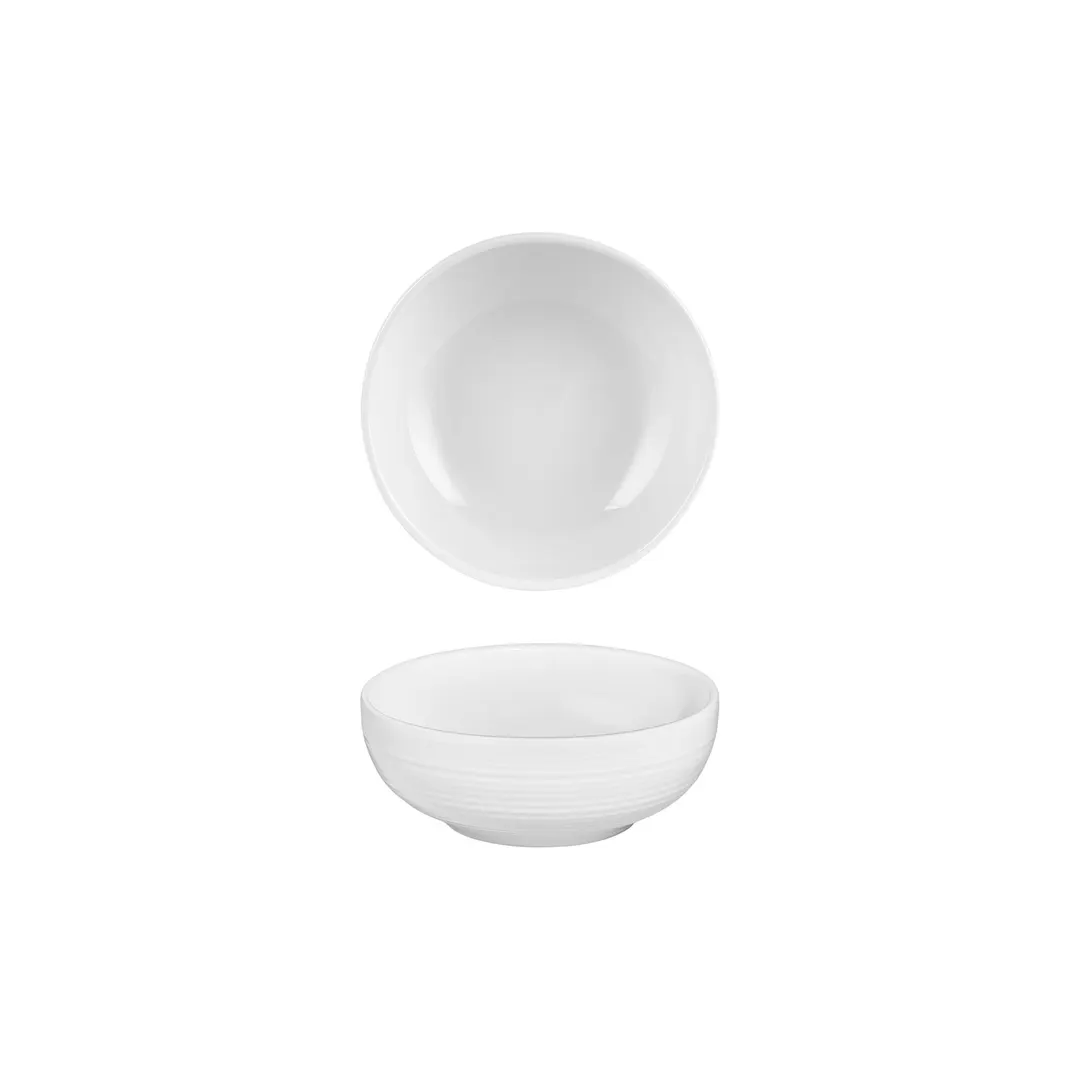 Turgla T-HL14KS-12 Round Porcelain Bowl, Warm White, 5.5" Diameter, 16 oz Capacity, General Usage